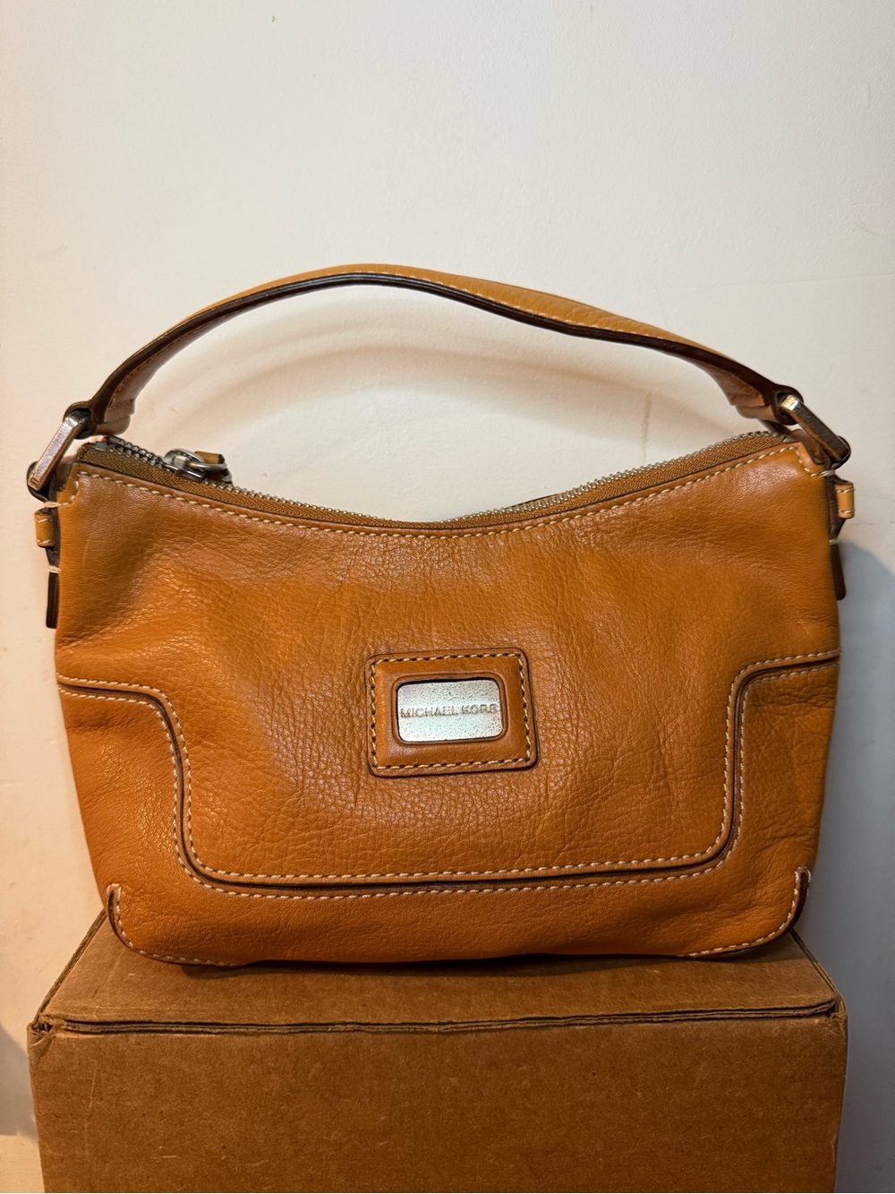 Michael Kors Cognac Leather Mini Bag